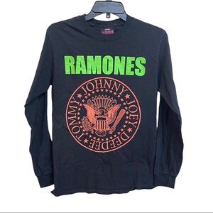 RAMONES “Hey Ho Let’s Go” Long Sleeved Shirt 1-2-3-4 Brand Adult S